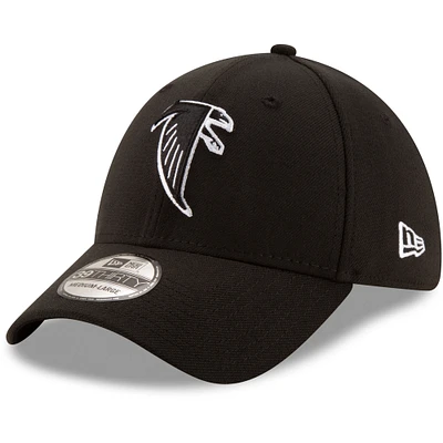 Men's New Era Black Atlanta Falcons Team Classic Throwback 39THIRTY Flex Hat