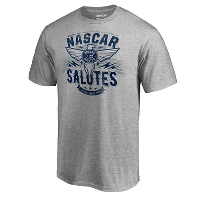 Men's Fanatics Heathered Gray NASCAR Salutes Eagle T-Shirt