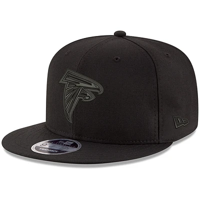 Men's New Era Black Atlanta Falcons Black On Black 9FIFTY Adjustable Hat