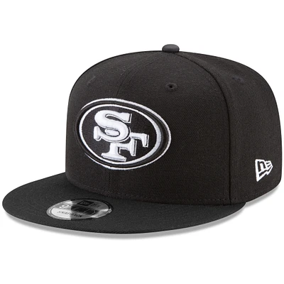 Men's New Era Black San Francisco 49ers B-Dub 9FIFTY Adjustable Hat