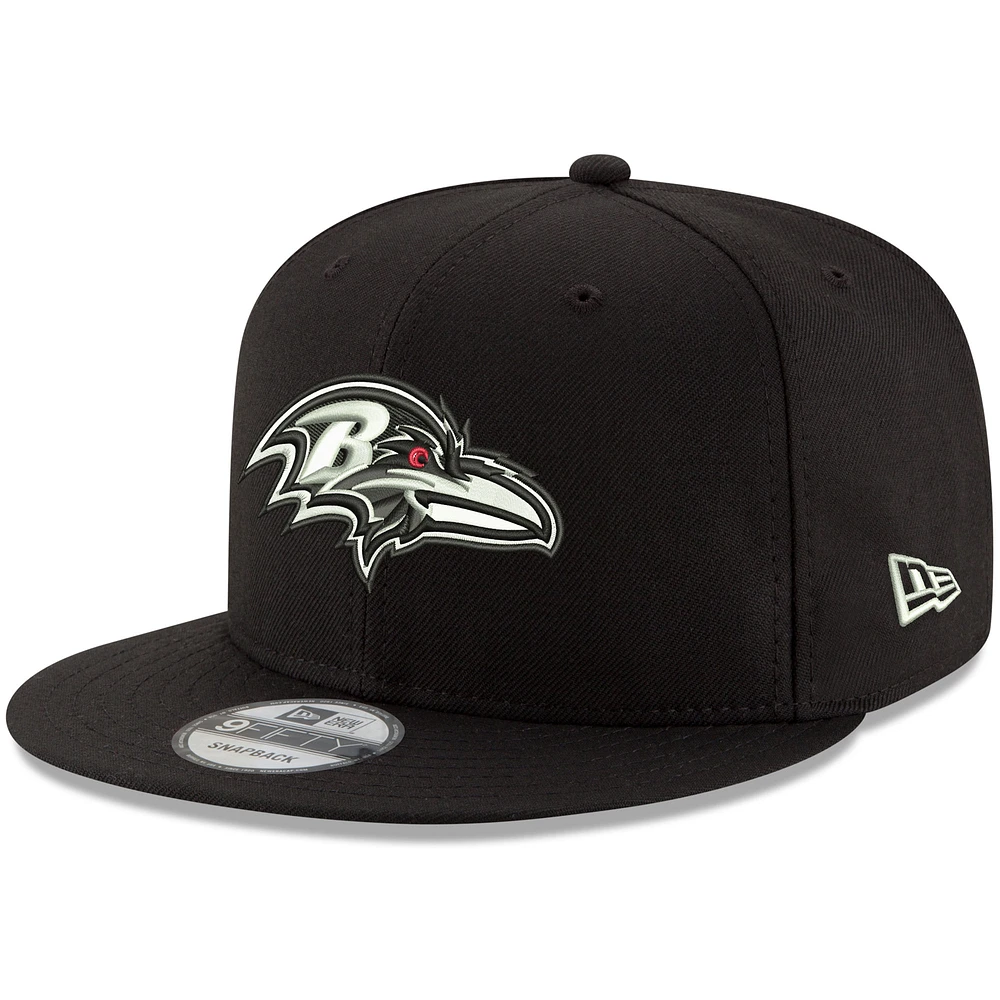 Men's New Era Black Baltimore Ravens B-Dub 9FIFTY Adjustable Hat