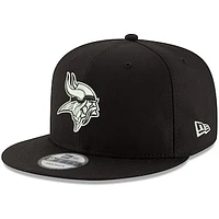 Men's New Era Black Minnesota Vikings B-Dub 9FIFTY Adjustable Hat