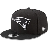 Men's New Era Black New England Patriots B-Dub 9FIFTY Adjustable Hat