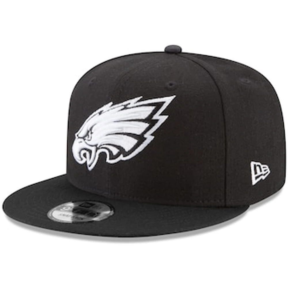 Men's New Era Black Philadelphia Eagles B-Dub 9FIFTY Adjustable Hat