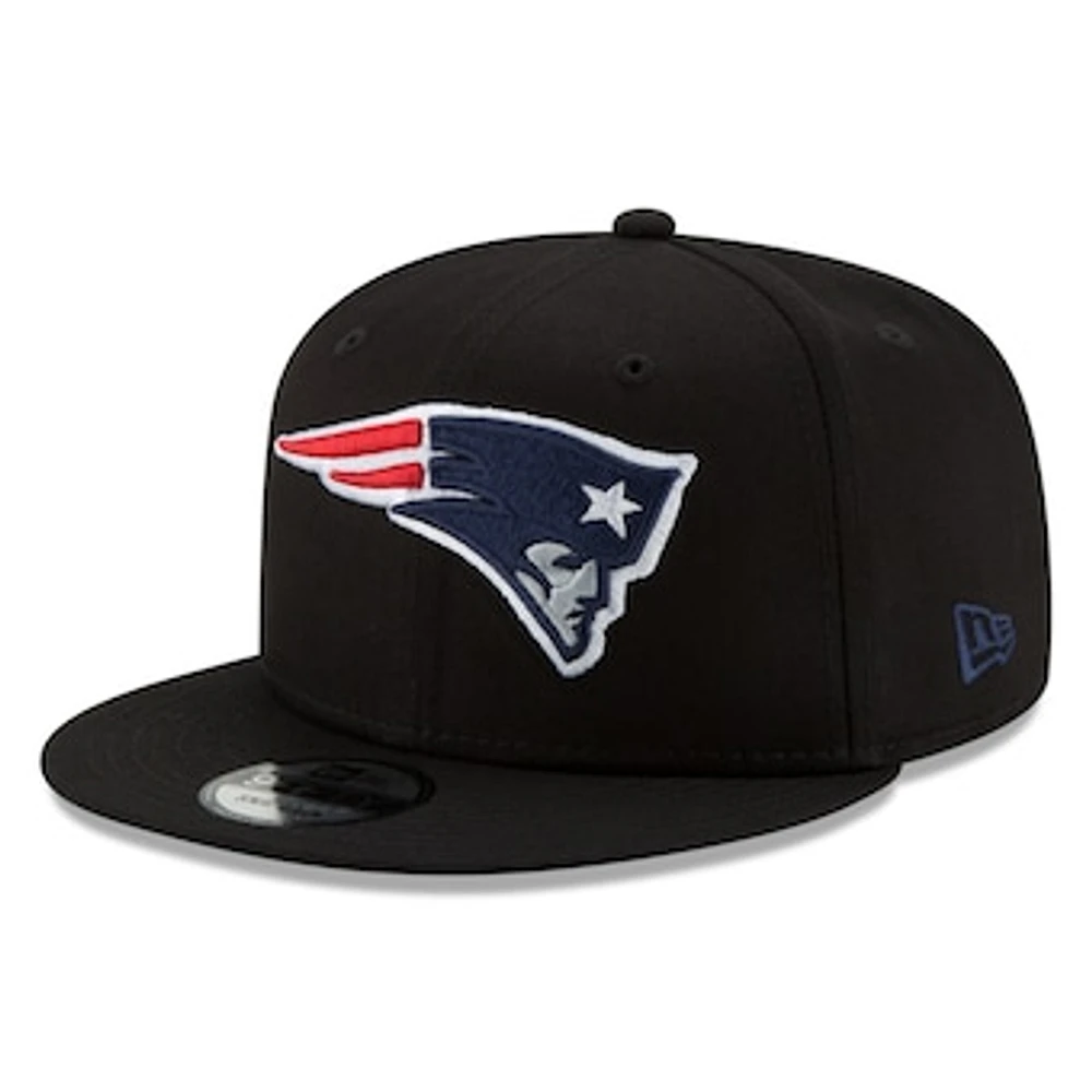 Men's New Era Black New England Patriots Basic 9FIFTY Adjustable Snapback Hat