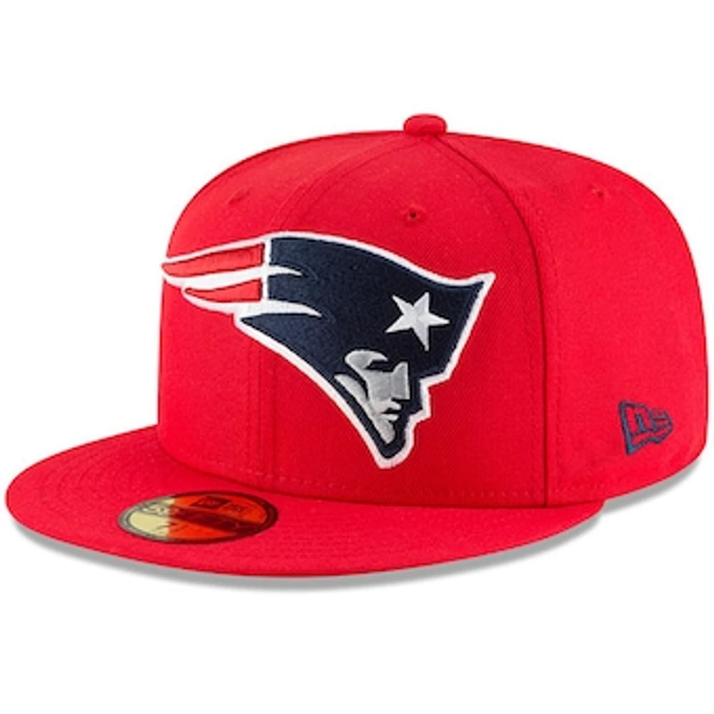 Men's New Era Red New England Patriots Omaha 59FIFTY Fitted Hat