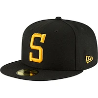 Men's New Era Black Pittsburgh Steelers Omaha 59FIFTY Fitted Hat