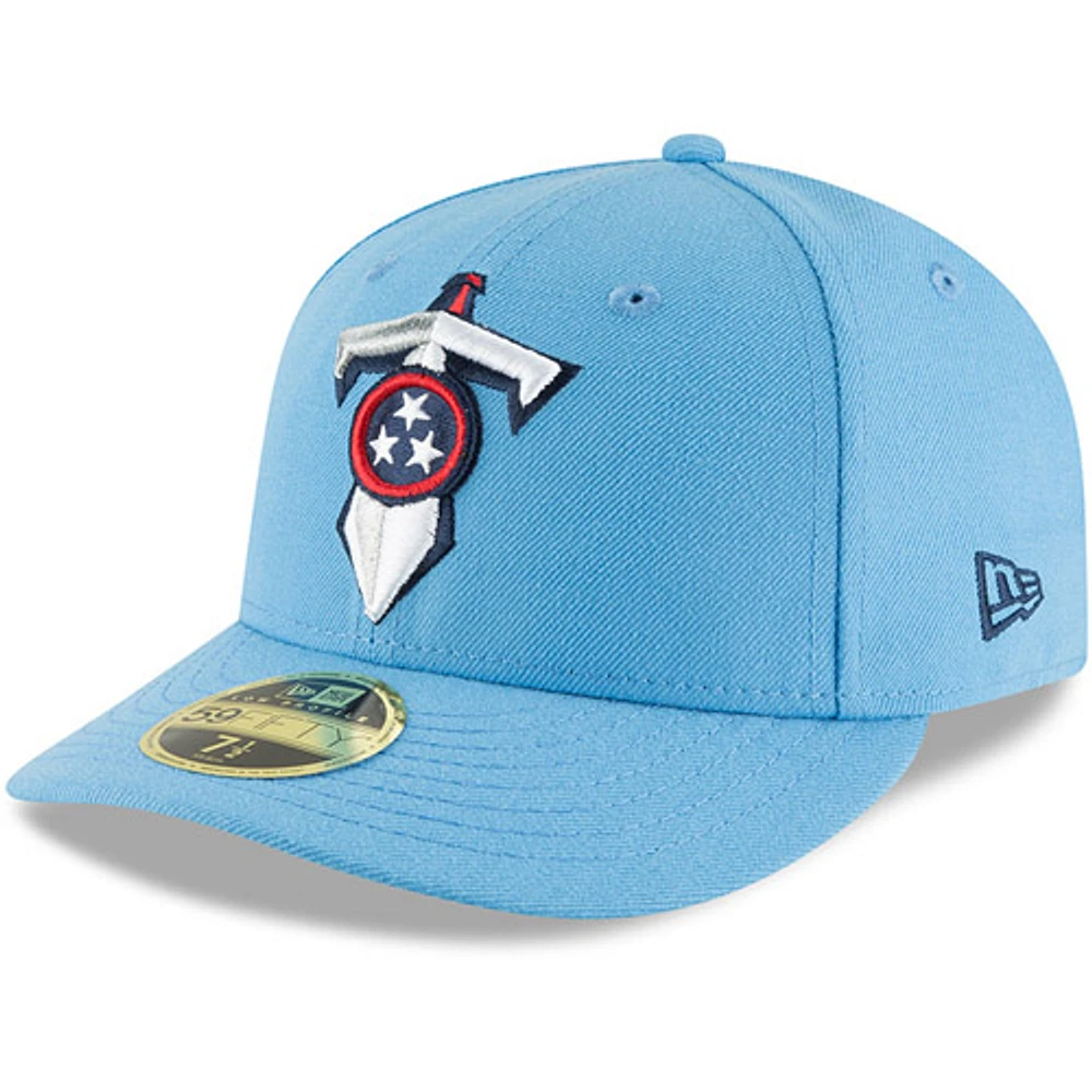 Men's New Era Light Blue Tennessee Titans Alternate Logo Omaha Low Profile 59FIFTY Fitted Hat