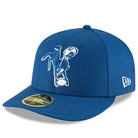 Men's New Era Royal Indianapolis Colts Omaha Throwback Low Profile 59FIFTY Fitted Hat