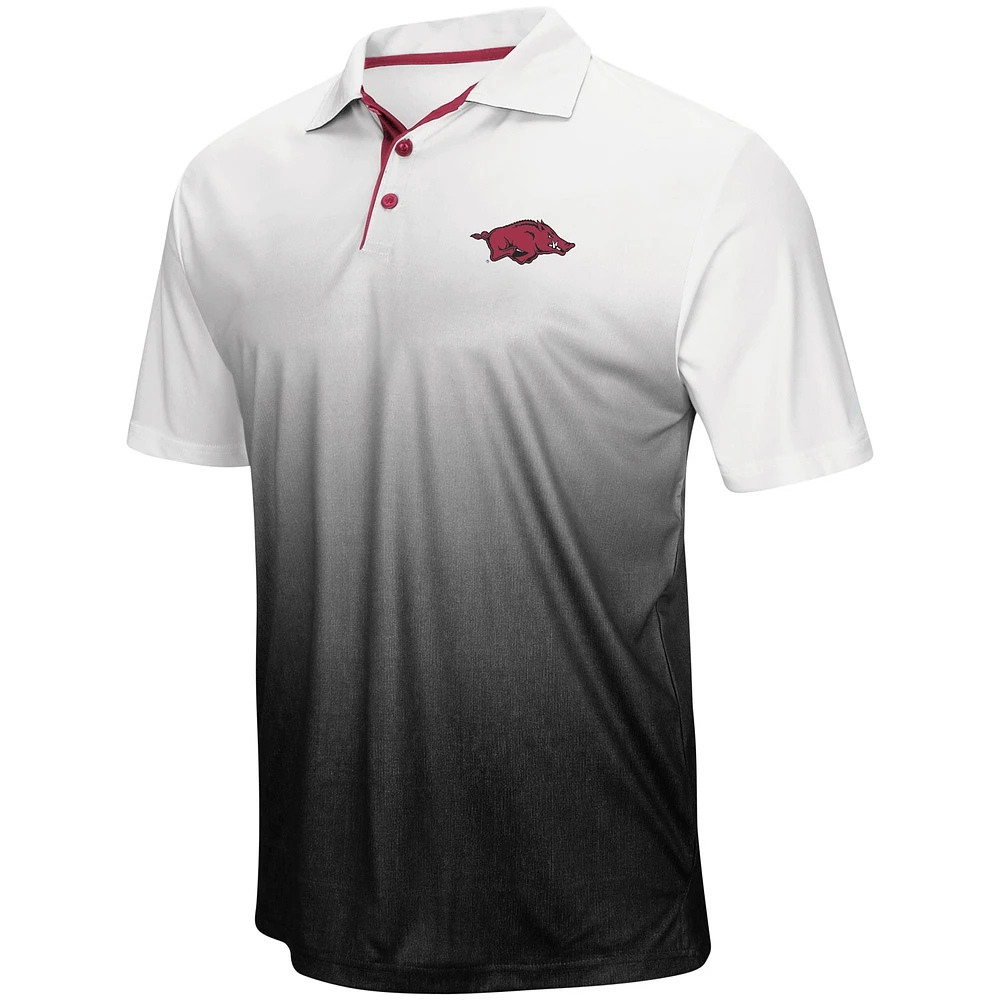 Men's Colosseum Gray Arkansas Razorbacks Magic Team Logo Polo