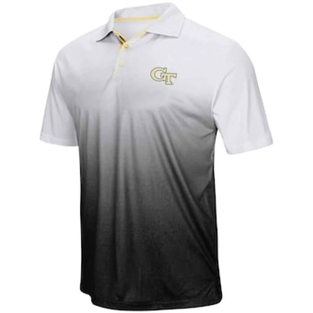 Men's Colosseum Gray GA Tech Yellow Jackets Magic Team Logo Polo