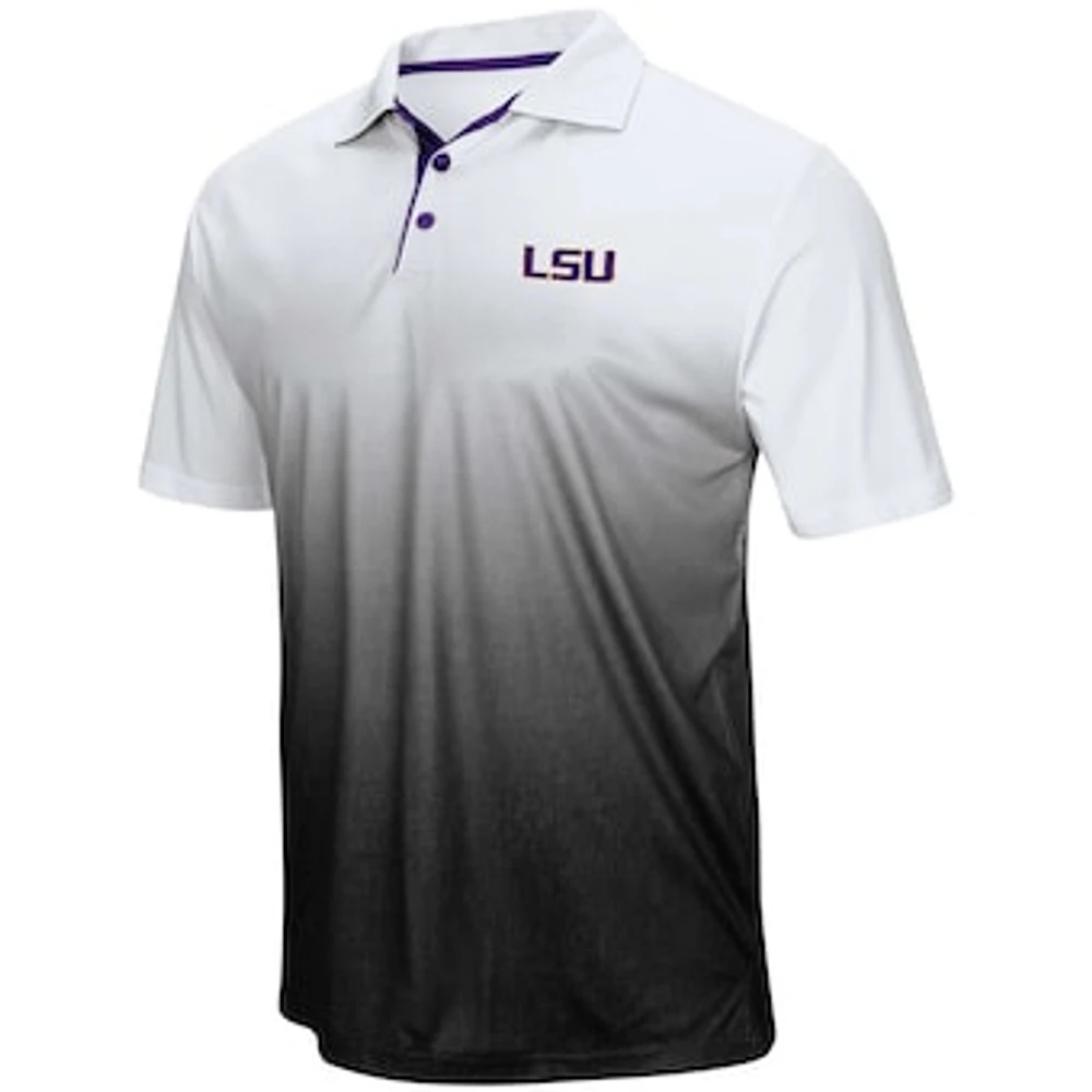 Men's Colosseum Gray LSU Tigers Magic Team Logo Polo