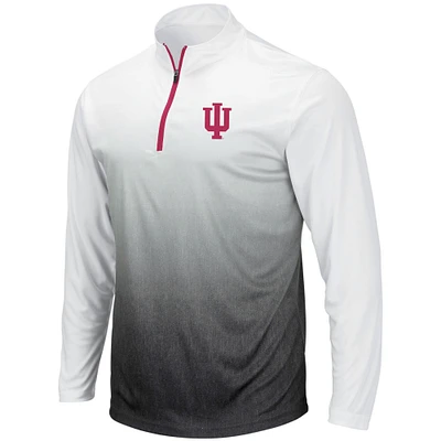 Men's Colosseum Gray Indiana Hoosiers Magic Team Logo Quarter-Zip Jacket