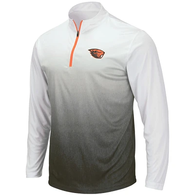 Men's Colosseum Gray Oregon State Beavers Magic Team Logo Quarter-Zip Jacket