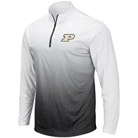 Men's Colosseum Gray Purdue Boilermakers Magic Team Logo Quarter-Zip Jacket