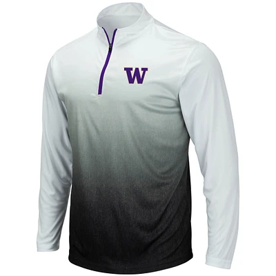 Men's Colosseum Gray Washington Huskies Magic Team Logo Quarter-Zip Jacket