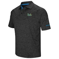 Men's Colosseum Black UCLA Bruins Big & Tall Down Swing Polo