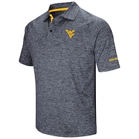 Men's Colosseum Navy West Virginia Mountaineers Big & Tall Down Swing Polo