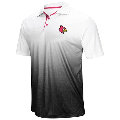 Men's Colosseum Heathered Gray Louisville Cardinals Magic Team Logo Polo