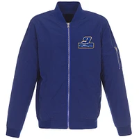 Men's JH Design Royal Chase Elliott Lightweight Nylon Bomber Jacket