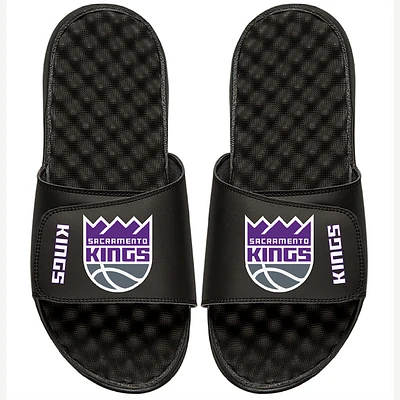 Youth ISlide Black Sacramento Kings From The Court Up Slide Sandals