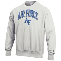 Men's Champion Gray Air Force Falcons Arch Over Logo Reverse Weave Pullover Sweatshirt