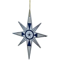 Dallas Cowboys Stained Glass Snowflake Ornament