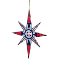 Chicago Cubs Stained Glass Snowflake Ornament