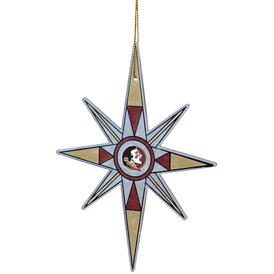 Florida State Seminoles Stained Glass Snowflake Ornament