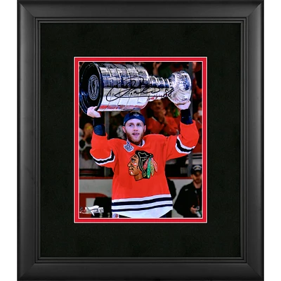 Patrick Kane Chicago Blackhawks Framed Autographed 8'' x 10'' Raising Cup Photograph