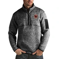 Men's Antigua Black Boston College Eagles Fortune Big & Tall Quarter-Zip Pullover Jacket