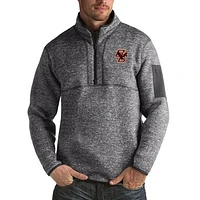 Men's Antigua Charcoal Boston College Eagles Fortune Big & Tall Quarter-Zip Pullover Jacket