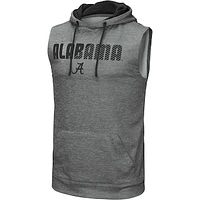 Men's Colosseum Heathered Gray Alabama Crimson Tide Big & Tall Banked Sleeveless Pullover Hoodie