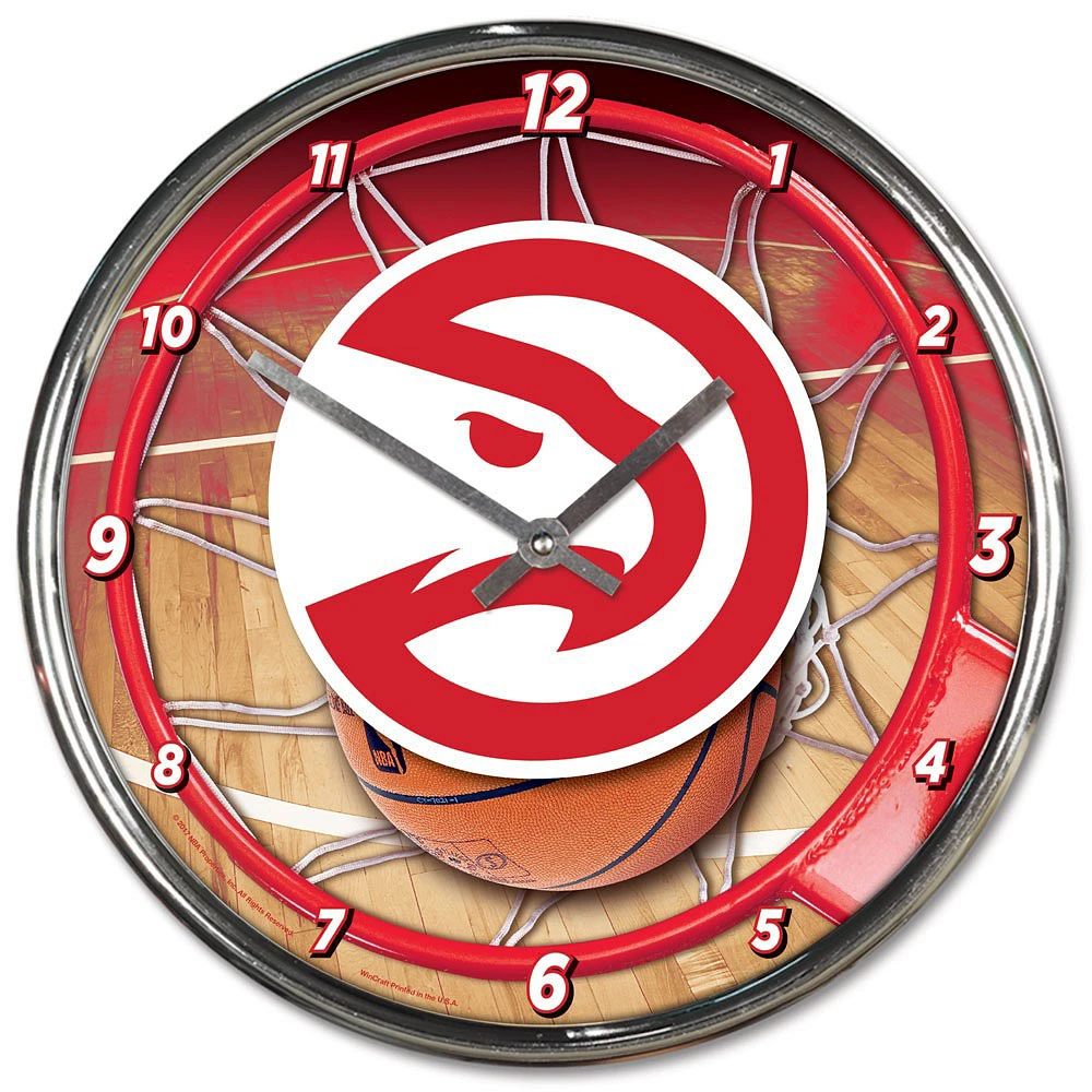 WinCraft Atlanta Hawks Chrome Wall Clock