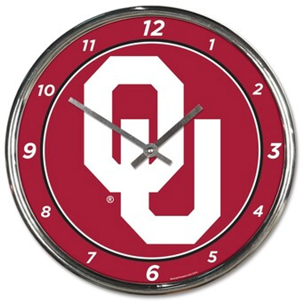 WinCraft Oklahoma Sooners Chrome Wall Clock