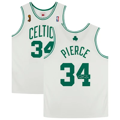 Paul Pierce Boston Celtics Autographed Mitchell & Ness 2007 - 2008 White Authentic Jersey