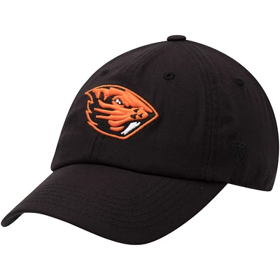 Men's Top of the World Black Oregon State Beavers Primary Logo Staple Adjustable Hat