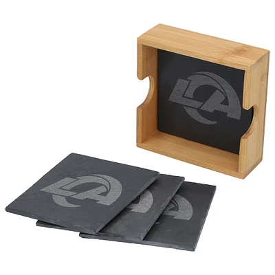 Los Angeles Rams 4-Pack Slate Square Coaster Set