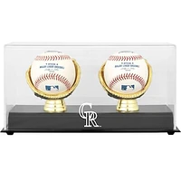 Colorado Rockies (2017 - Present) Gold Glove Double Baseball Logo Display Case
