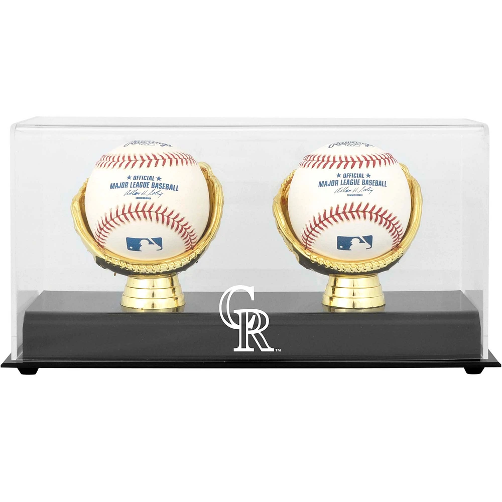 Colorado Rockies (2017 - Present) Gold Glove Double Baseball Logo Display Case