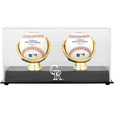 Colorado Rockies (2017 - Present) Gold Glove Double Baseball Logo Display Case