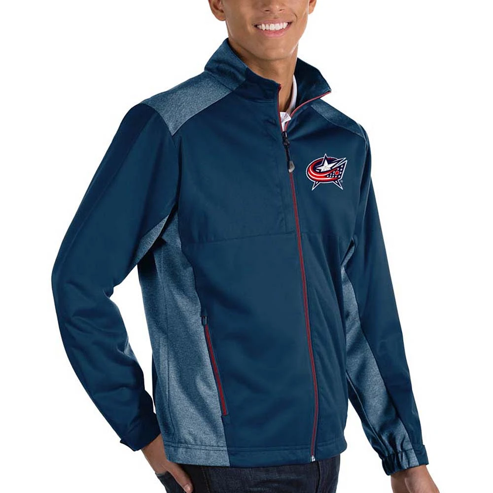 Men's Antigua Navy Columbus Blue Jackets Revolve II Full Zip Jacket