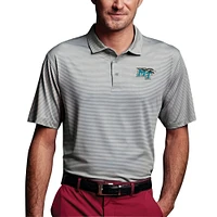 Men's Charcoal MTSU Blue Raiders Vansport Pro Tonal Micro-Stripe Polo