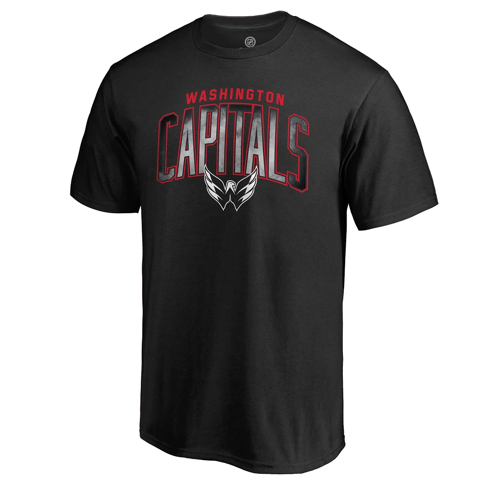 Men's Black Washington Capitals Arch Smoke T-Shirt