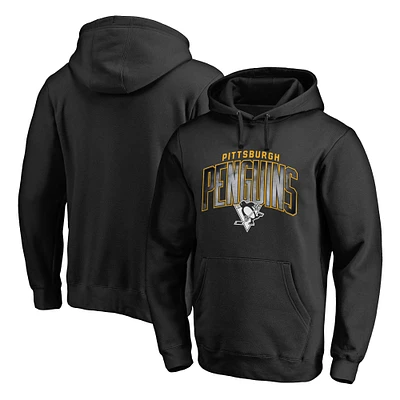 Men's Black Pittsburgh Penguins Arch Smoke Pullover Hoodie