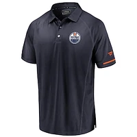 Men's Fanatics Navy Edmonton Oilers Authentic Pro Rinkside Polo