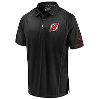 Men's Fanatics Black New Jersey Devils Authentic Pro Rinkside Polo