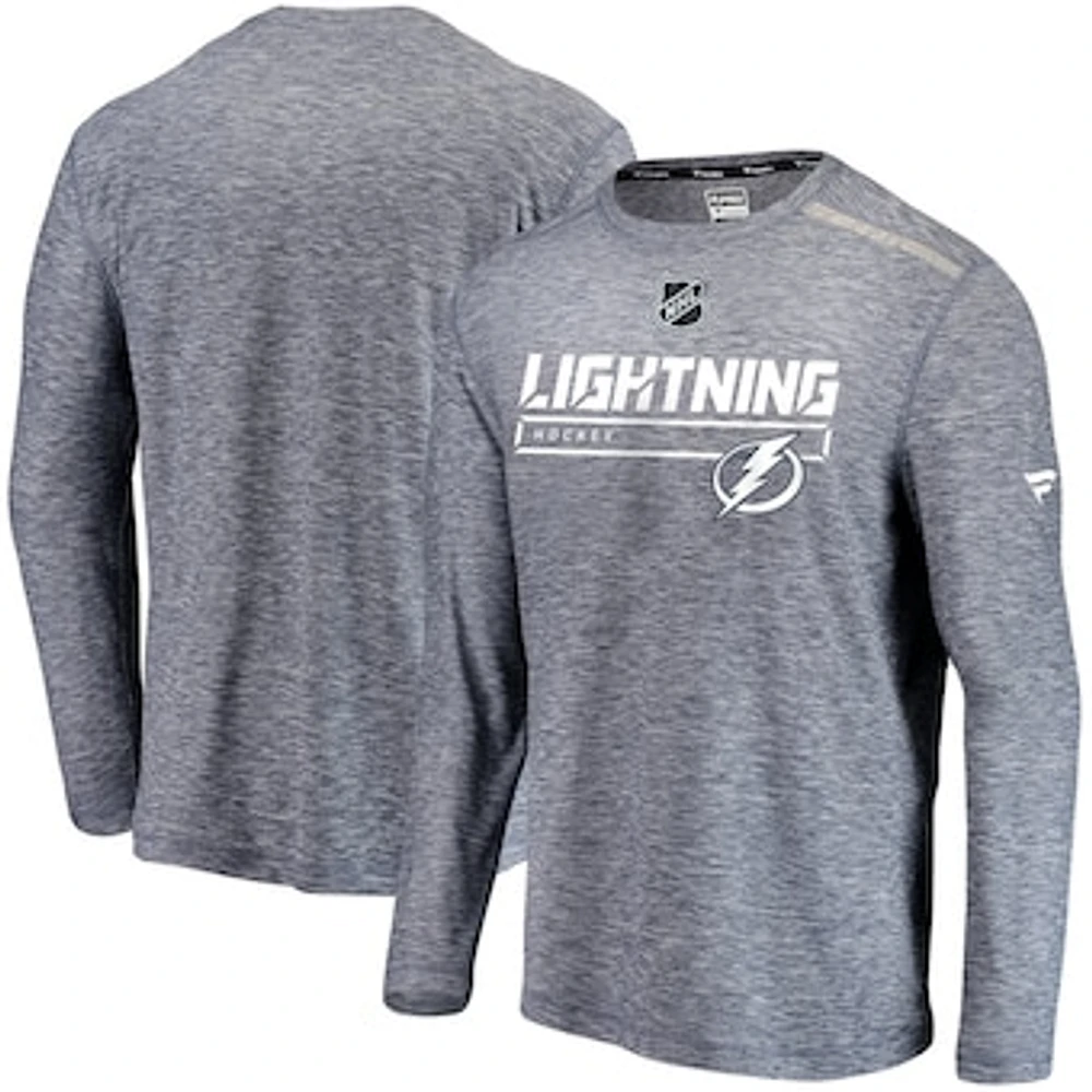 Men's Navy Tampa Bay Lightning Authentic Pro Clutch Long Sleeve T-Shirt