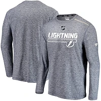 Men's Navy Tampa Bay Lightning Authentic Pro Clutch Long Sleeve T-Shirt