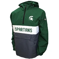 Men's Franchise Club Green Michigan State Spartans Alpha Anorak Jacket